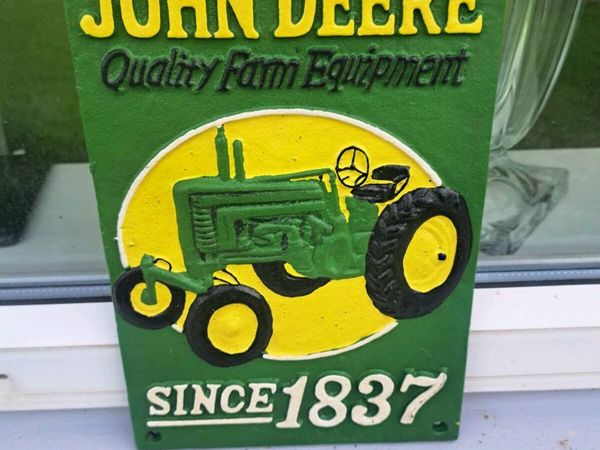 John deer cast iron sign - Main image