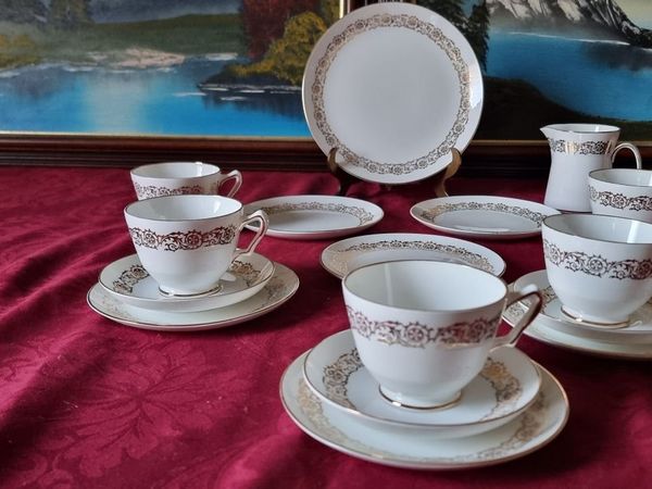 16Pc.Royal Stafford England BoneChina Part Tea Set - Main image