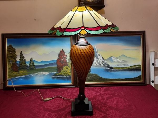 30" Tall Art Deco Tiffany Style Large Table Lamp - Main image