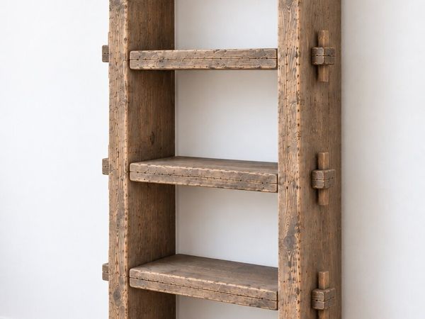 Handmade Rustic Wood 8ft Shelving Unit - Main image