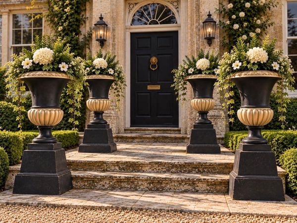 Irish cast iron urns - Main image