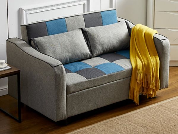 Brand new Asben pach work blue grey sofa bed - Main image