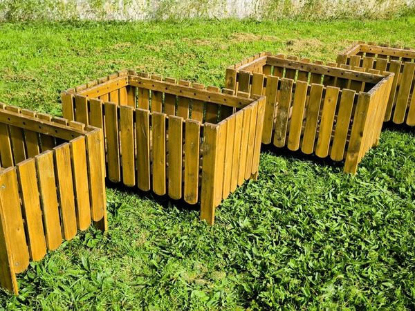 Solid Wooden Garden Planters - Main image