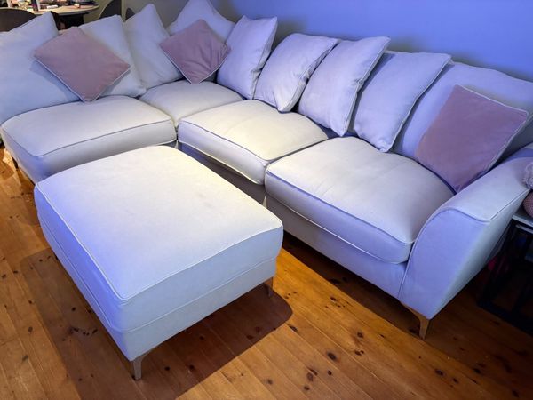 Left hand facing corner Sofa with footstool - Main image