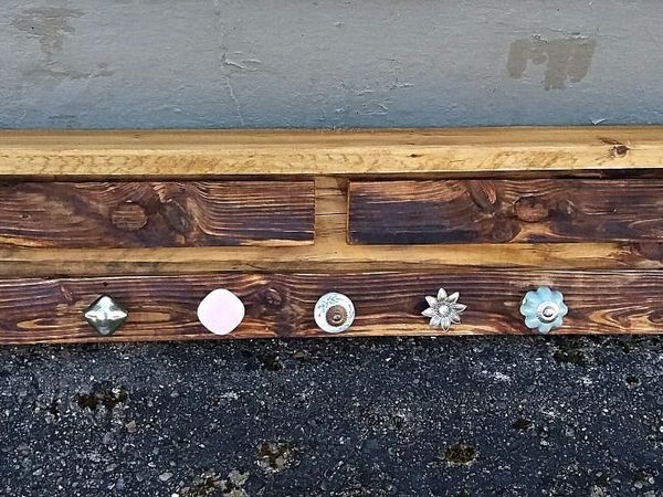 Rustic Coat Rack / Stove Mantle / Shelf - Main image