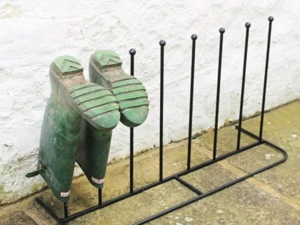 Steel Welly Boot Rack (4 pairs) Indoor/Outdoor NEW - Main image