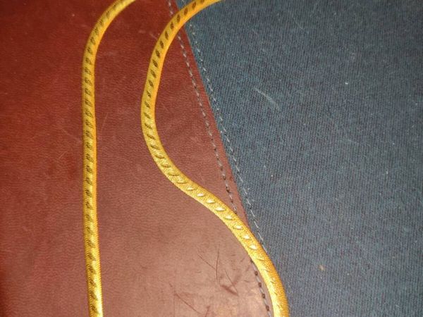 NEW HERRINGBONE, 9CT Gold 8g 18"Long Chain & Cert - Main image
