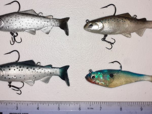 Rubber lures 4 no. freshwater - Main image