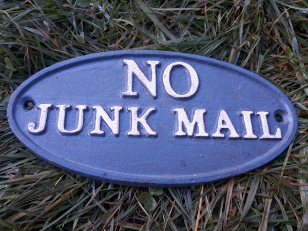 No Junk Mail Sign - Main image