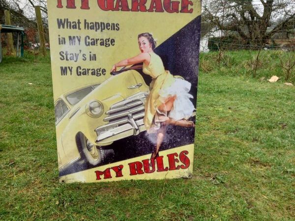 Large Garage Tin Sign - Main image