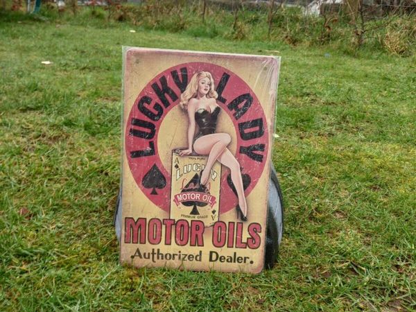 Lucky Lady Tin Sign - Main image