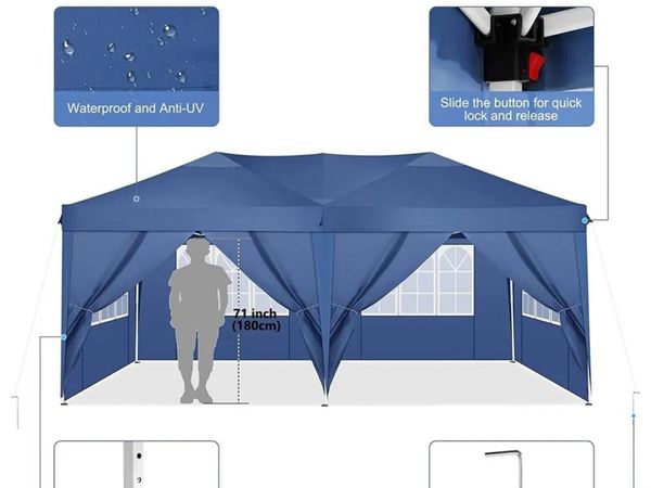 Waterproof Folding Gazebo Tent 3x6m Outdoor - Main image