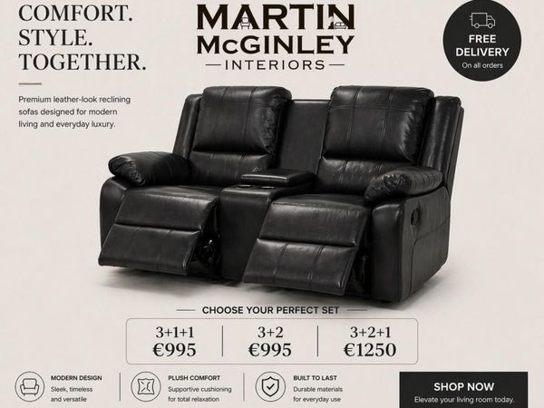 New Recliner Sofa Sets 3+2+1 Leather - Main image