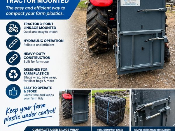 Farm plastic baler compactor recycling - Main image