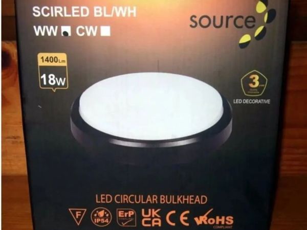 Brand New 18W LED Circular Bulkhead Light – BNIB - Main image