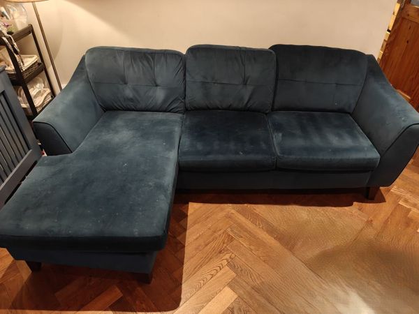 Navy Left Hand Corner Sofa - Main image