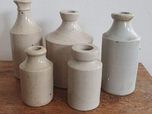 Antique stoneware bottles - Main image
