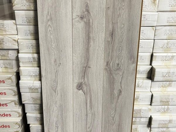 New Miami Grey 8mm Laminated Flooring - Main image