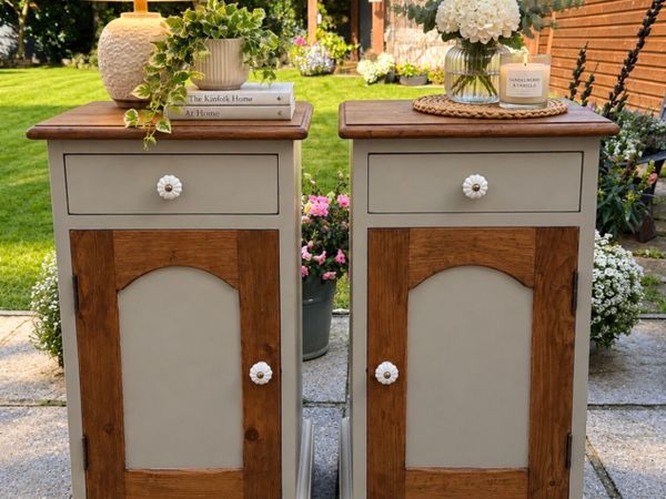 Beautiful upcycled pair of vintage-style lockers - Main image