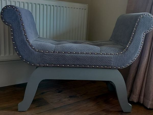 Smooth Velvet Like Grey Love Seat - Main image