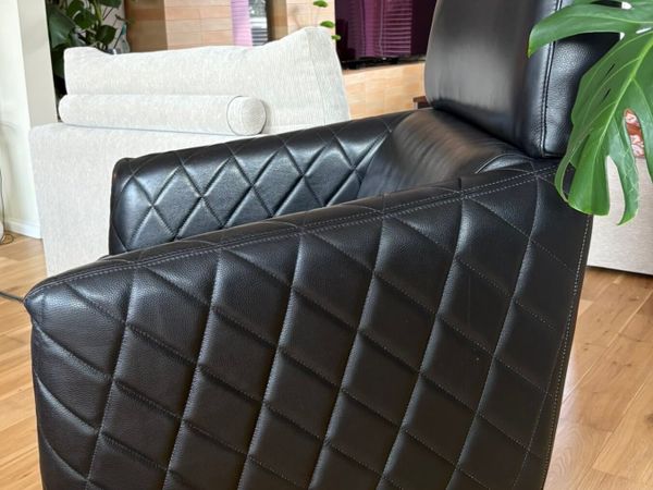 Mid Century Leather Swivel Chair - Main image