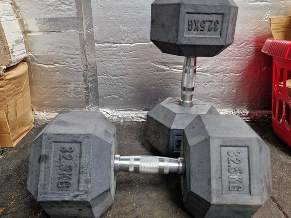 Brand New Hex Dumbells (32.5kg and 35kg) - Main image