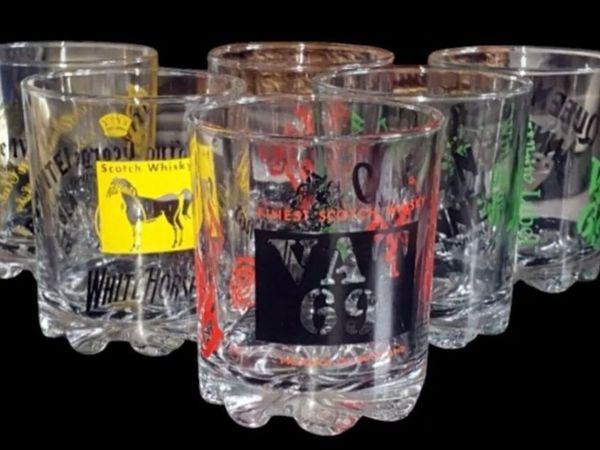 Vintage 1960s Scotch Whisky Glasses - Set of 6 - Main image