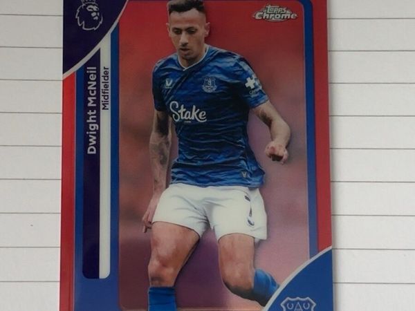 Dwight McNeil 5/5 Everton Topps Chrome Card - Main image