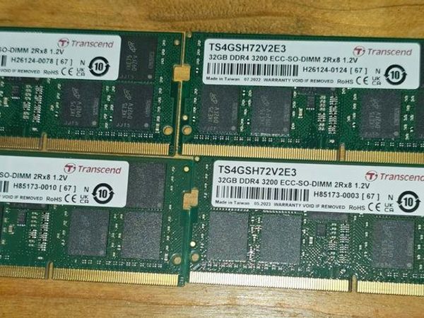 Ddr4 Sodimm Ecc 3200 32gb X 4 Stick - Main image