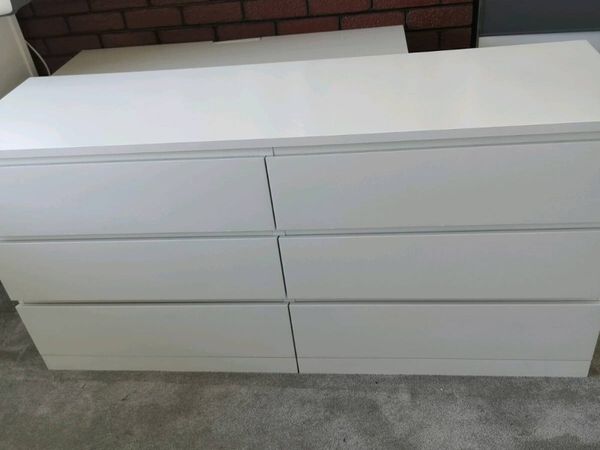 Chest of 6 drawers Malm white - Main image