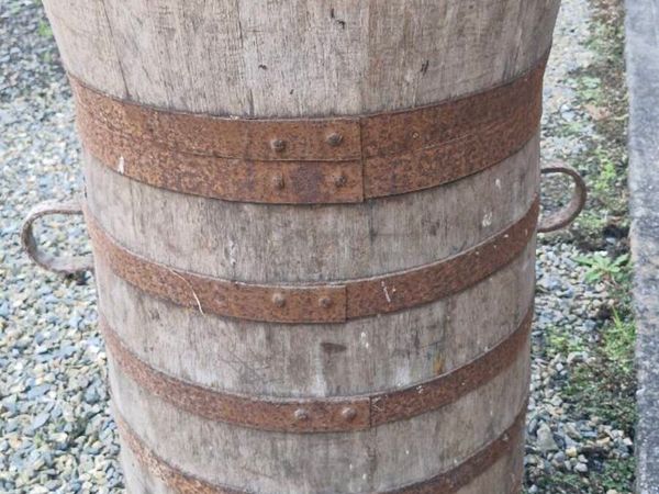 Vintage Rustic Wooden Barrel / Grain Tub - Main image