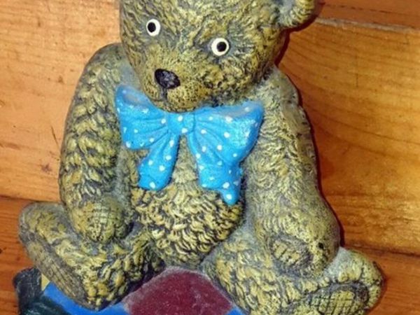 Vintage Cast Iron Teddy Doorstop – Wright Studio's - Main image
