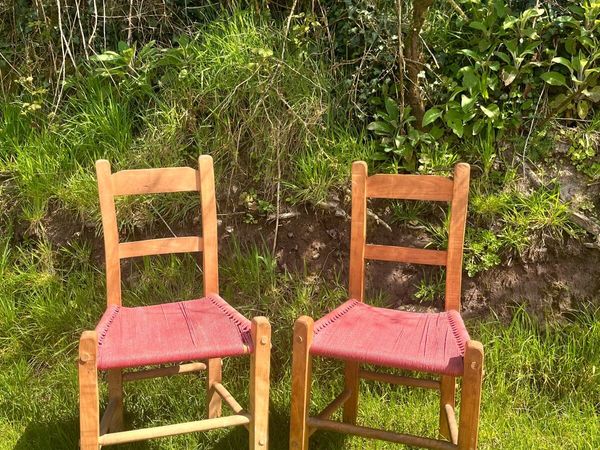 Antique Irish Sugan Chairs - Main image