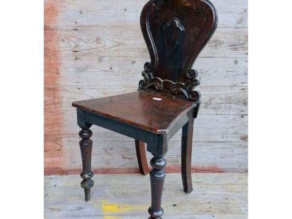 Antique Mahogany Hall Chair – KAS294 - Main image