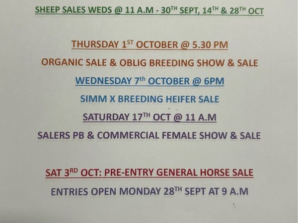 Gort Mart: Thursday 1st Oct - Main image