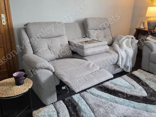 Dema Grey Reclining Sofa Delivered Across Ireland - Main image