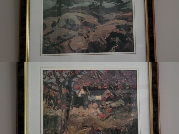 Pair of mounted & framed prints by Canadian artist - Main image