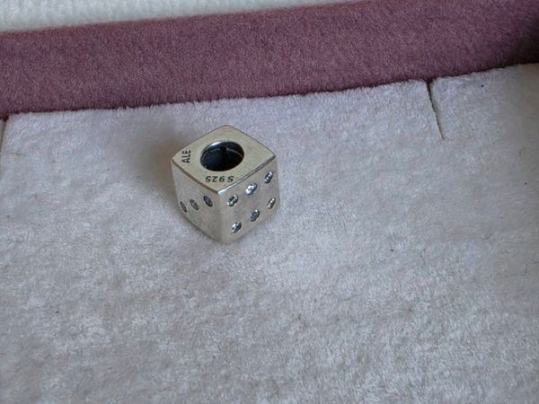 Pandora sparkly dice lucky charm - Main image