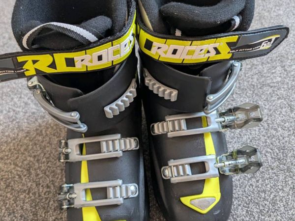 Kids /Junior Size-Adjustable Ski Boots Black/Yello - Main image