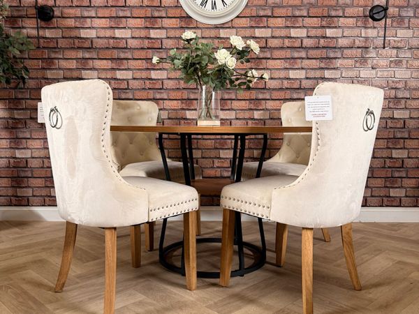 *New* oak dining table & 4 chairs - Main image