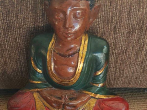 Hand-Painted Buddha Seated Statue - Main image