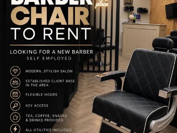 Renting a barber chair - Main image