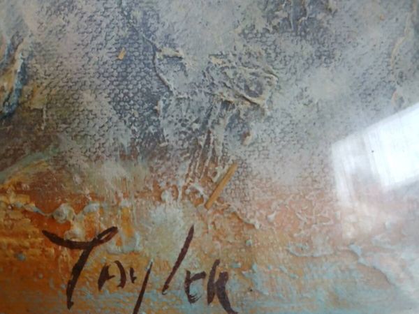 "UNIQUE ACRLYIC/OIL ON CANVAS BY "Taylor" - Main image