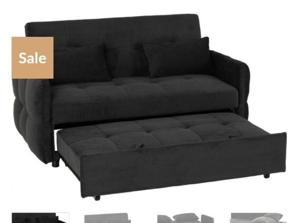 Chelsea Sofa Bed Black Fabric - Main image