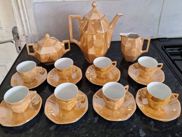 Vintage Art Deco lusterware tea and coffee set - Main image