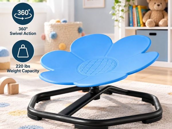 Kids 360° Sensory Spinning Swivel Chair Blue – Bal - Main image