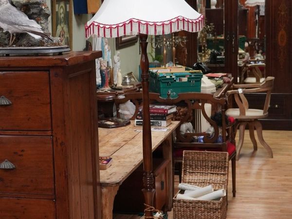 Vintage Turned Wood Floor Lamp - Main image