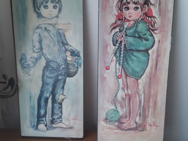 Two lovely retro pictures purchased in France - Main image