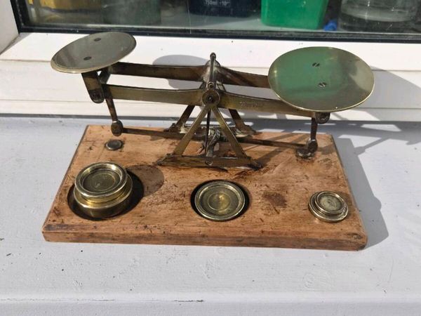 Old post office brass schales - Main image