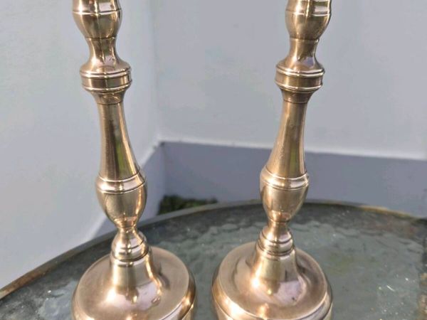 2 bronze  candle stick holders - Main image